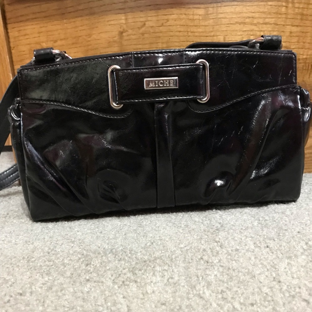 Miche black purse with cover and accessories